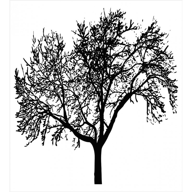 Bare Branches Silhouette Art Duvet Cover Set