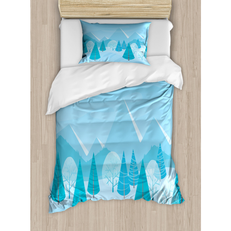 Christmas Pines Alps Duvet Cover Set