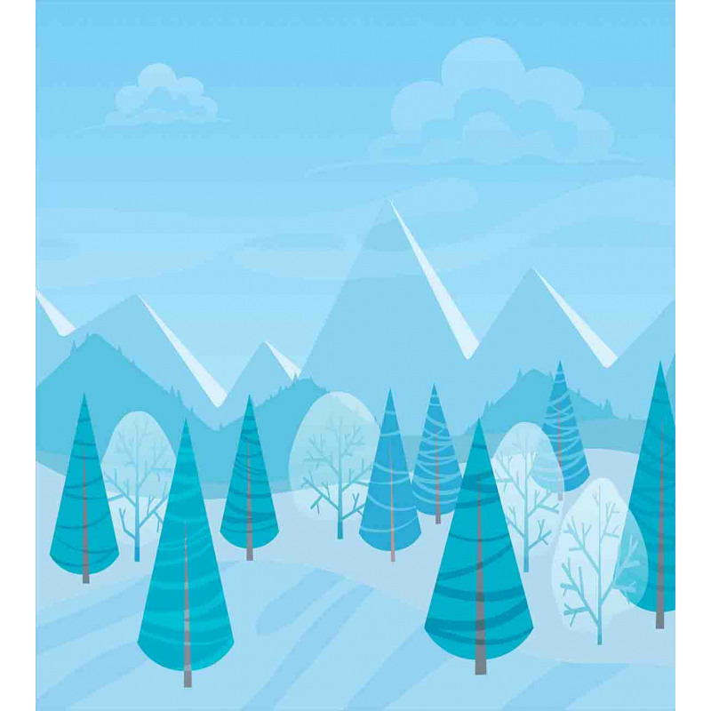 Christmas Pines Alps Duvet Cover Set