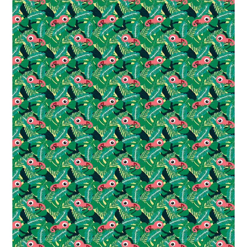 Tropical Chameleons Duvet Cover Set