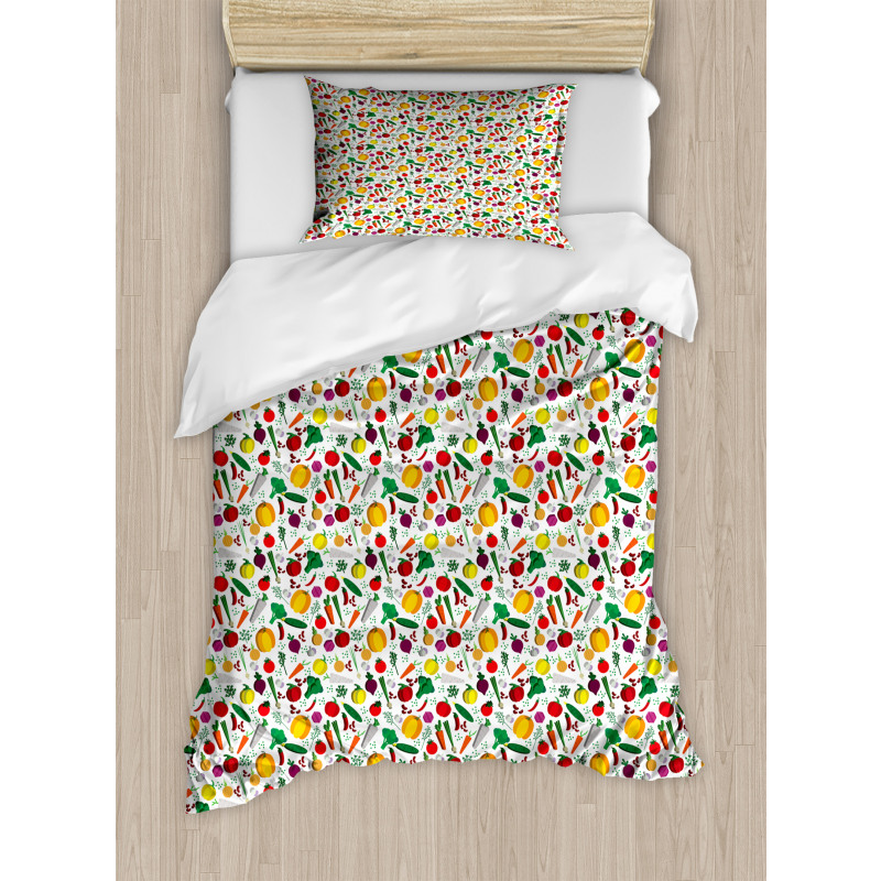 Vegetarian Food Chilli Duvet Cover Set