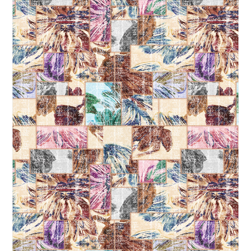 Grunge Abstract Floral Art Duvet Cover Set