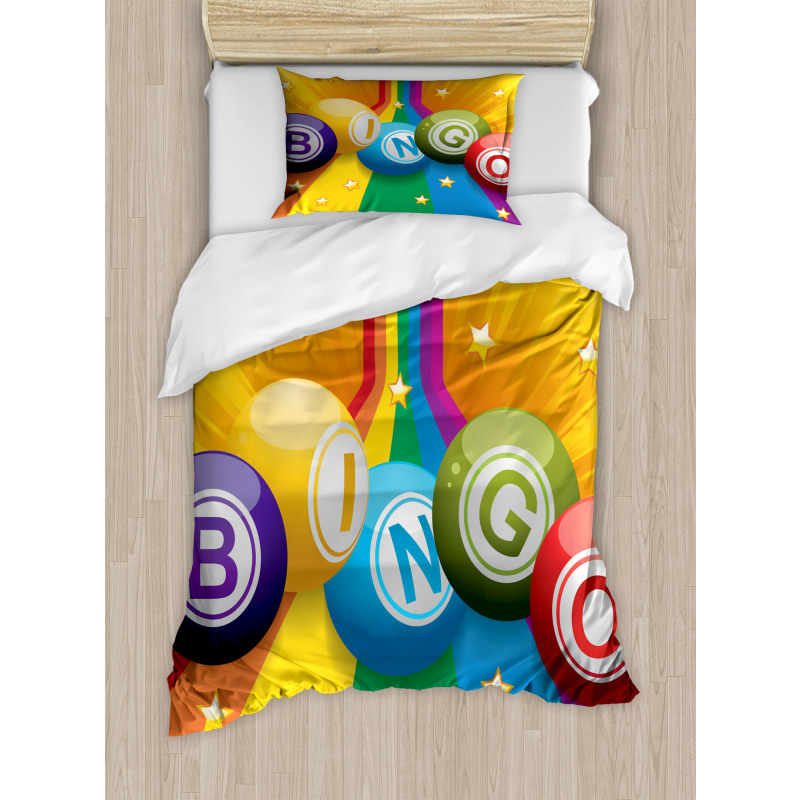 Colorful Balls Rainbow Duvet Cover Set