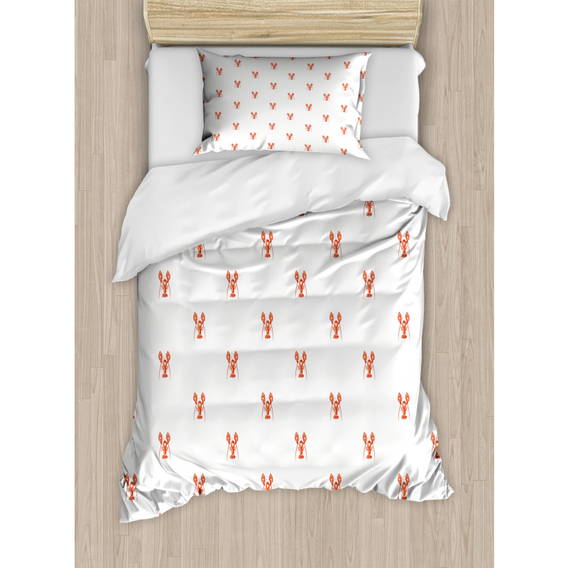 Symmetrical Lobsters Duvet Cover Set