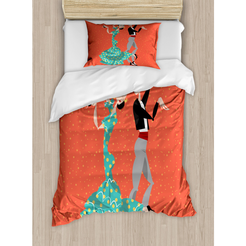 Flamenco Dancers Couple Duvet Cover Set