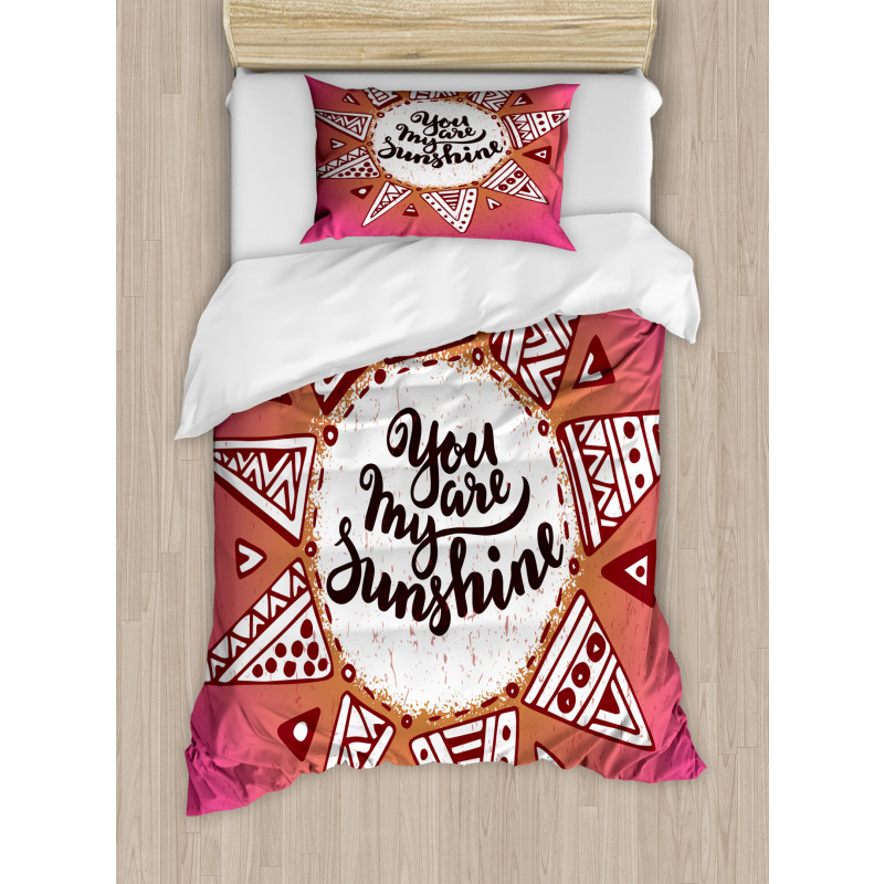 Sun Motif Duvet Cover Set