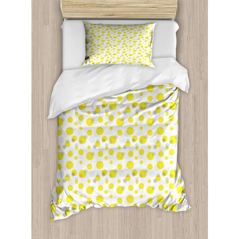 Yellow Spots Small Dots Duvet Cover Set