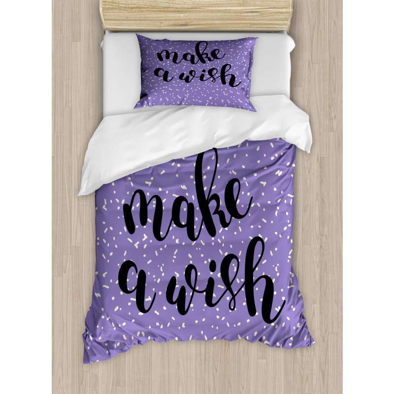 Uplifting Wish Slogan Duvet Cover Set