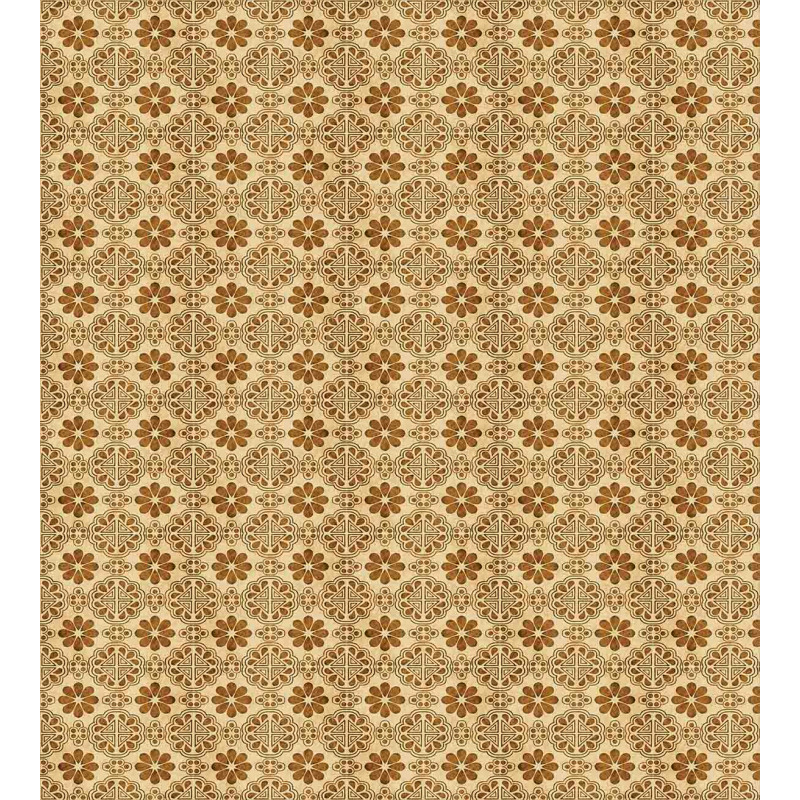 Oriental Geometric Flower Duvet Cover Set