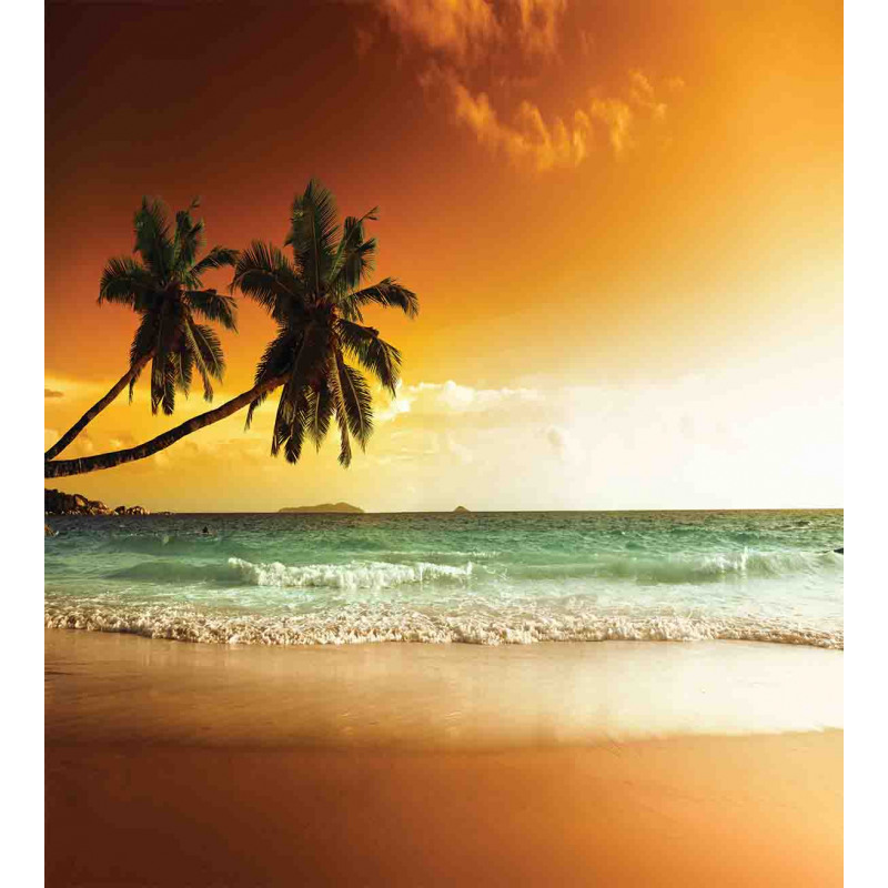 Palm Tree Exotic Beach Duvet Cover Set