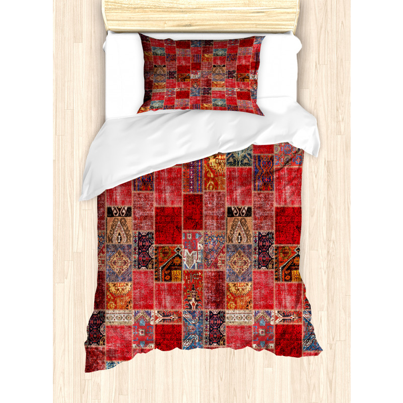 Ethnic Ornamental Squares Duvet Cover Set