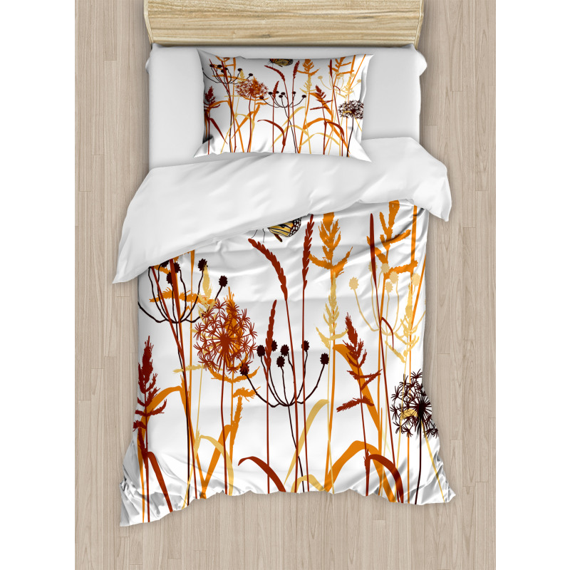 Composition with Leaves Duvet Cover Set