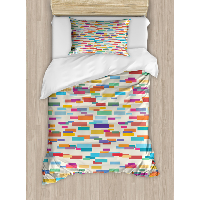 Colorful Rectangles Duvet Cover Set