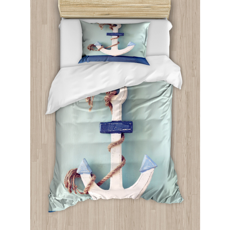Anchor and Rope Motif Duvet Cover Set