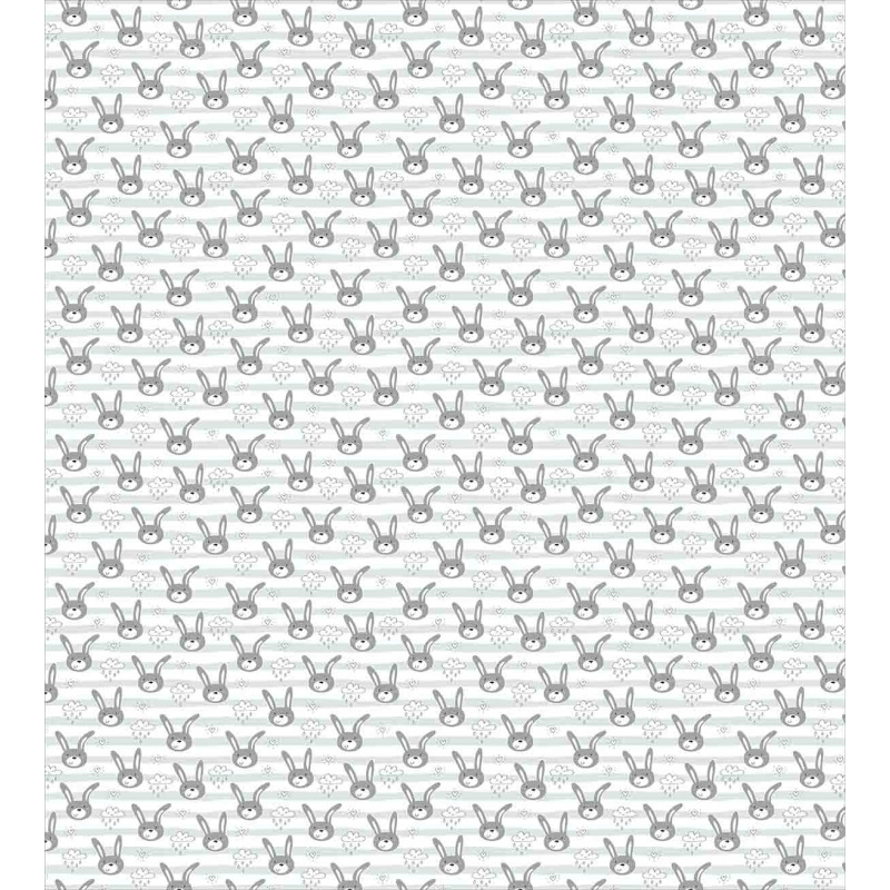 Bunnies and Raining Clouds Duvet Cover Set