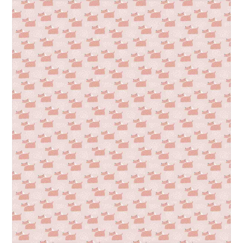 Abstract Puppy Dogs with Dots Duvet Cover Set