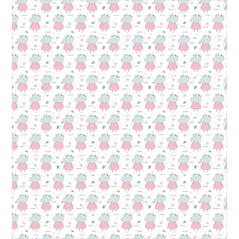 Cows in Dresses and Hearts Duvet Cover Set