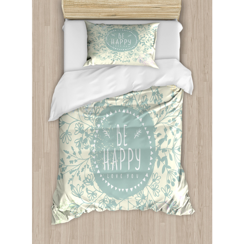 Doodle Wreath Color Stains Duvet Cover Set