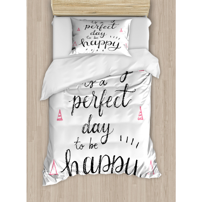 Grunge Inspirational Words Duvet Cover Set