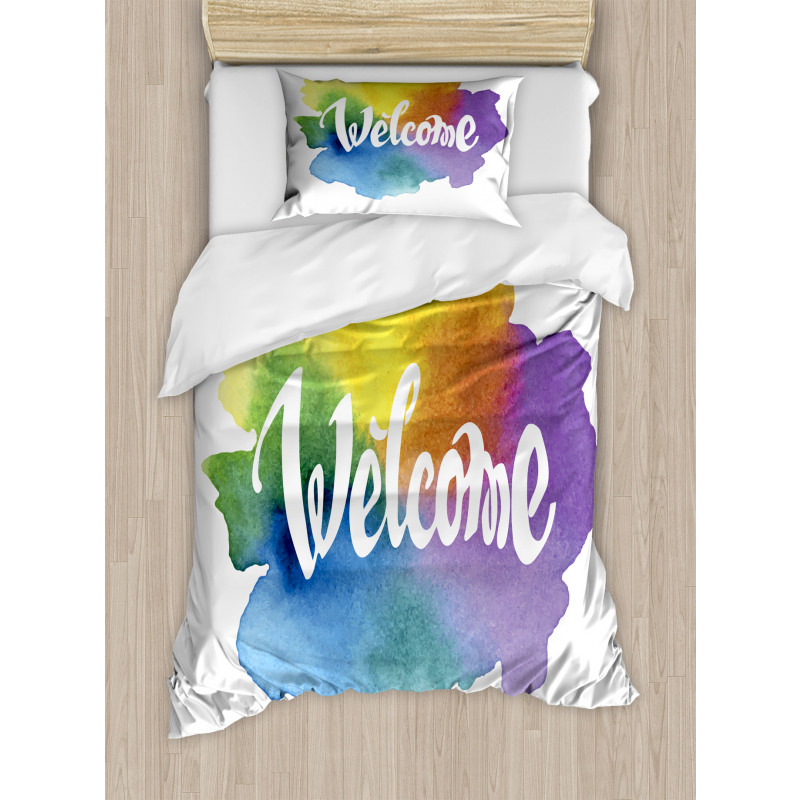 Watercolor Vintage Style Duvet Cover Set