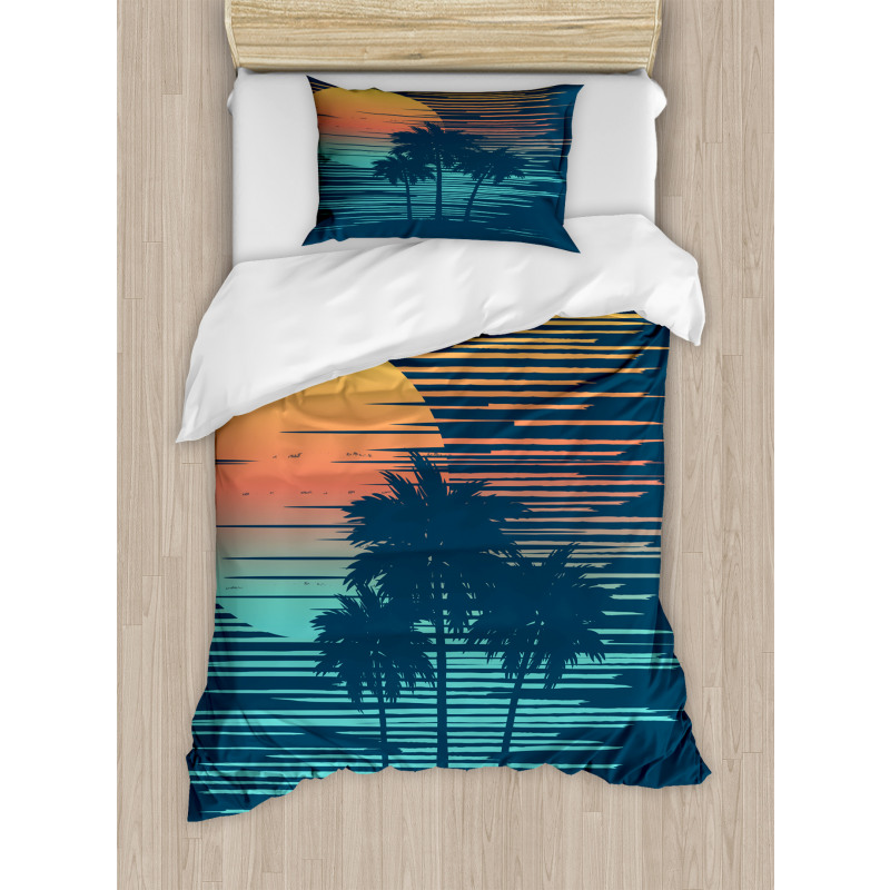 Evening Sun Sea Sky Duvet Cover Set