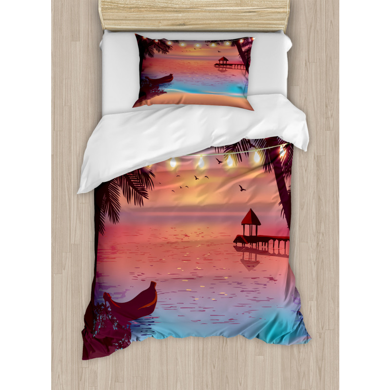 Mystic Evening Beach Duvet Cover Set