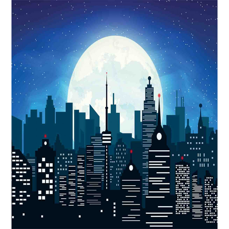 Modern Capital Moon Night Duvet Cover Set