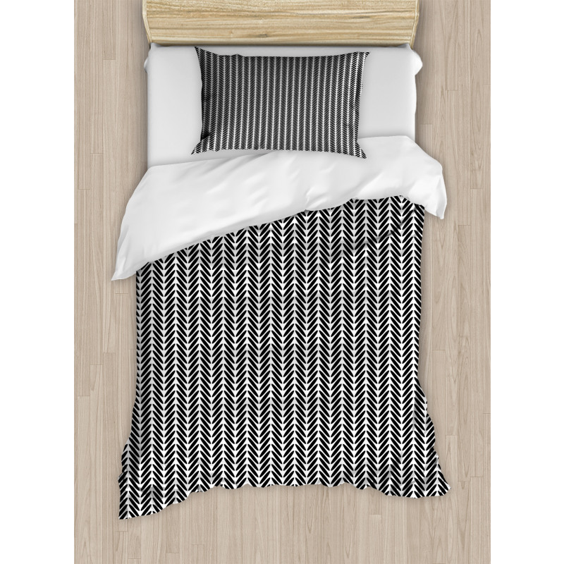 Classic Monochrome Chevron Duvet Cover Set