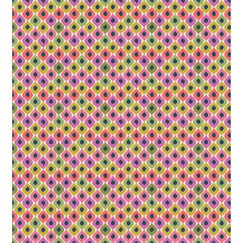 Pastel Color Ogee Shapes Tile Duvet Cover Set