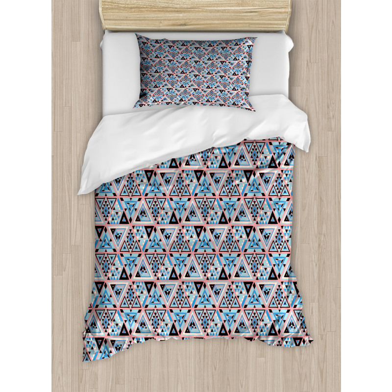 Folkloric Hipster Triangles Duvet Cover Set