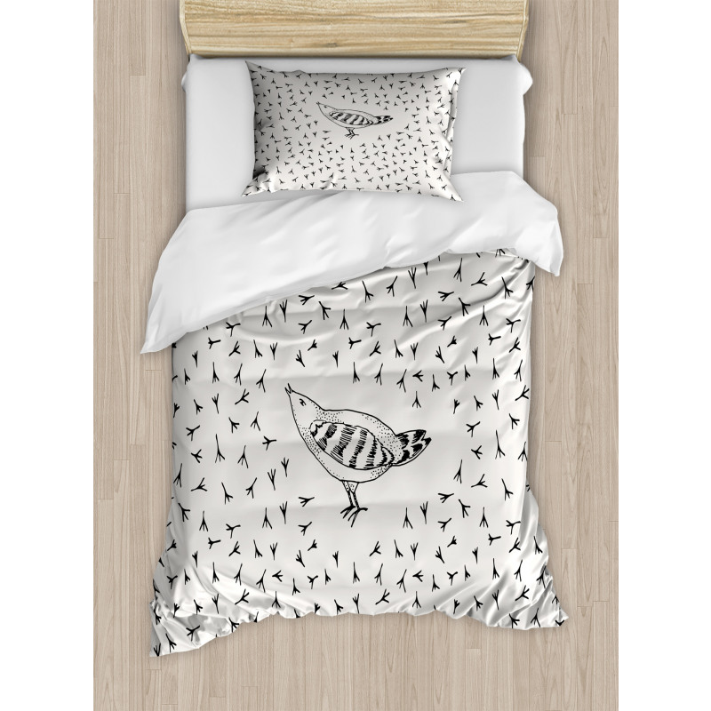 Sketch Forest Animal Pattern Duvet Cover Set