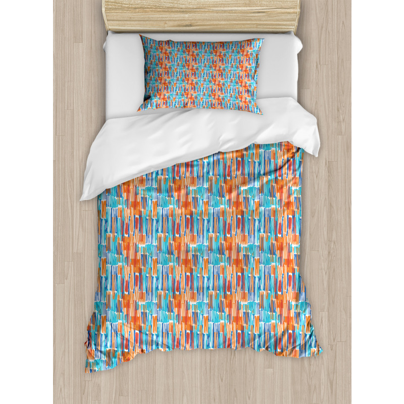 Brush Stroke Arrangement Duvet Cover Set