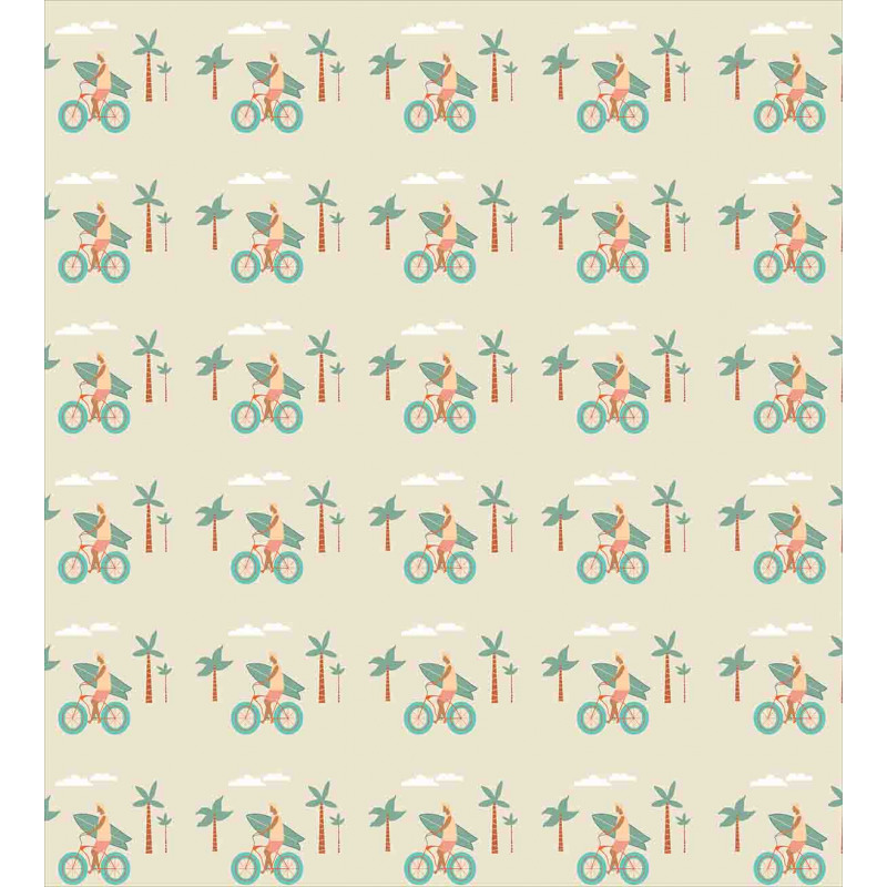 Bicycle with Longboard Duvet Cover Set