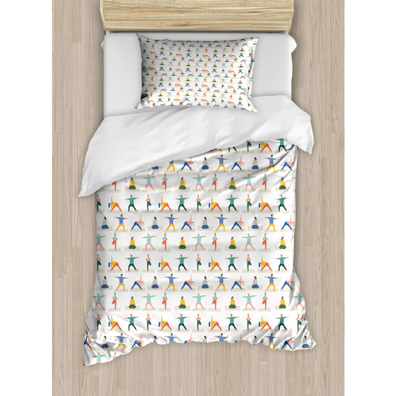 Cartoon Style People Character Duvet Cover Set