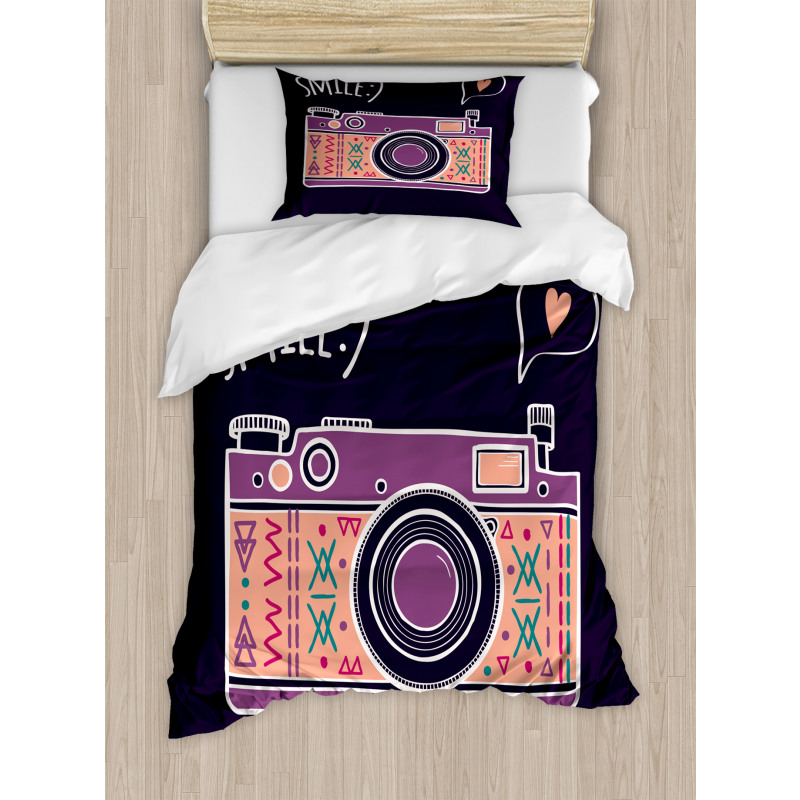 Vintage Old Camera Design Duvet Cover Set