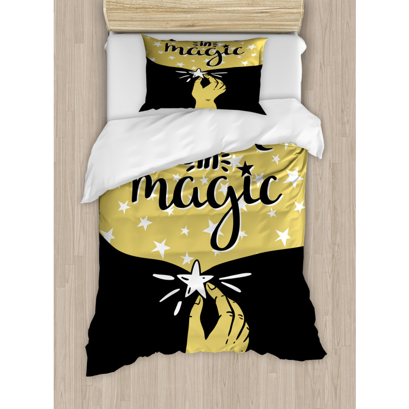 Believe in Magic Lettering Duvet Cover Set