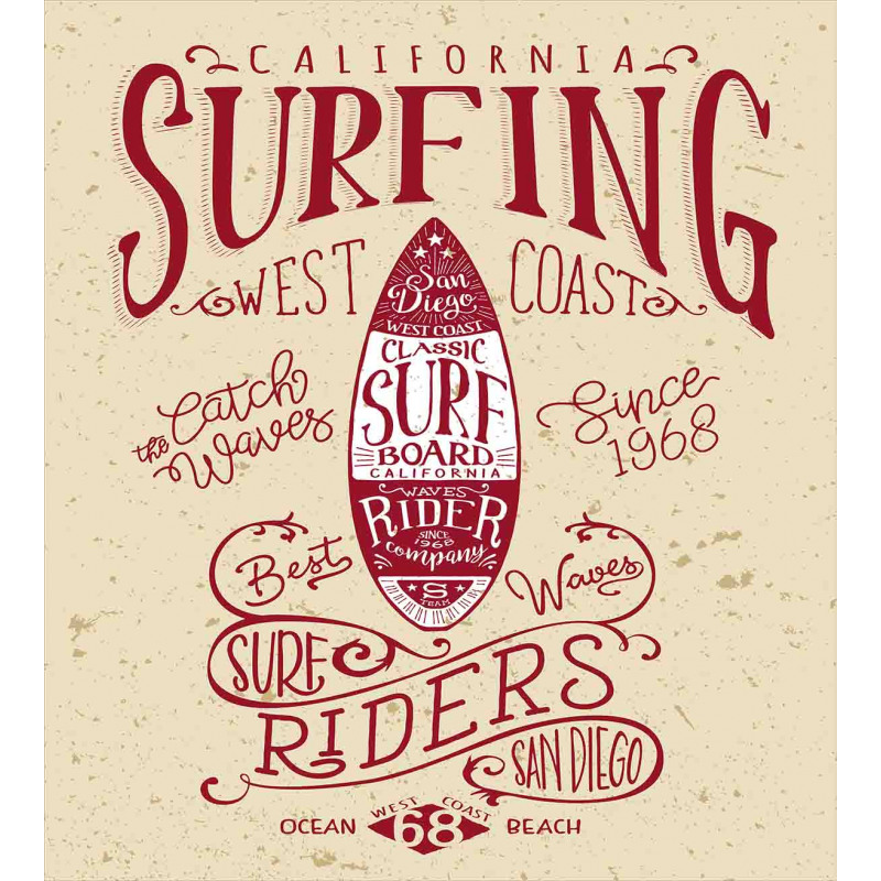 California Surf Vintage Duvet Cover Set