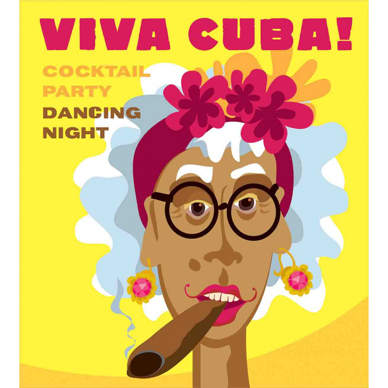 Cuban Woman Caricature Art Duvet Cover Set