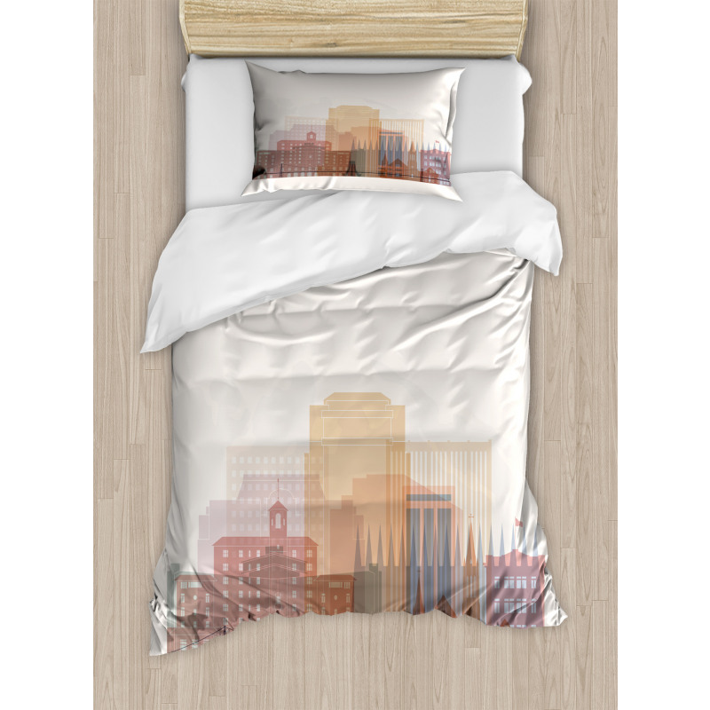 Colorado Springs Skyline Duvet Cover Set