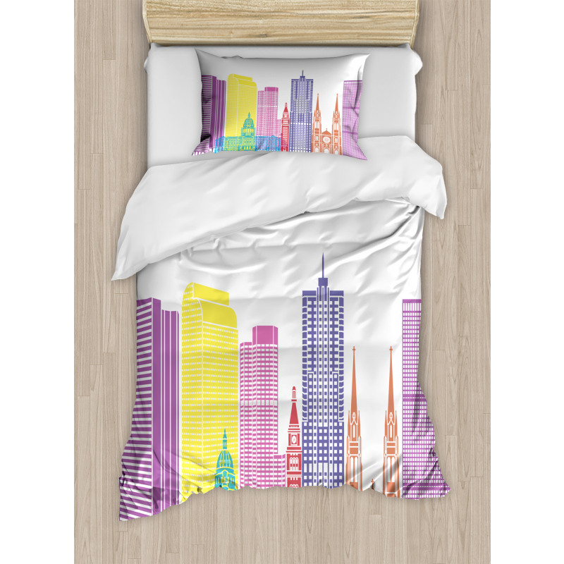 Urban Buildings Apartments Duvet Cover Set