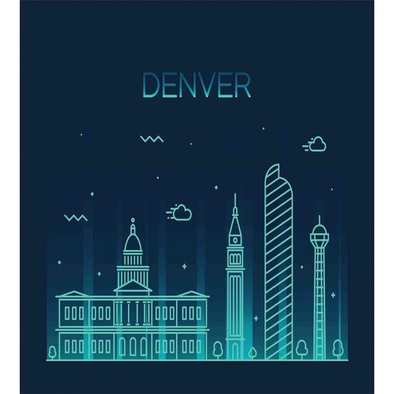Denver Metropolis Landmark Duvet Cover Set