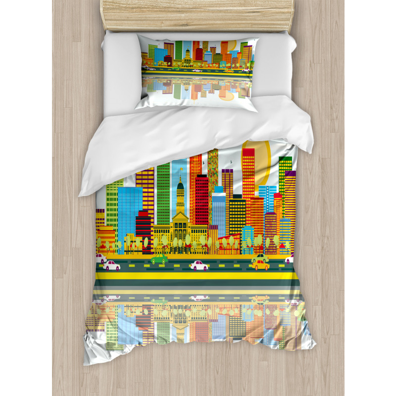 Denver Skyline Old Town Duvet Cover Set