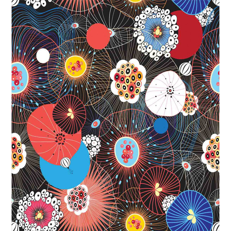 Psychedelic Floral Pattern Duvet Cover Set