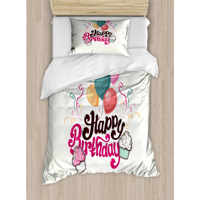 Happy Birthday Party Theme Duvet Cover Set