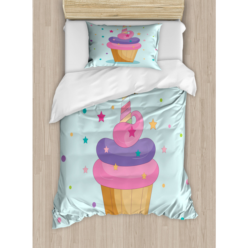 Unicorn Cake Fairy Rainbow Duvet Cover Set