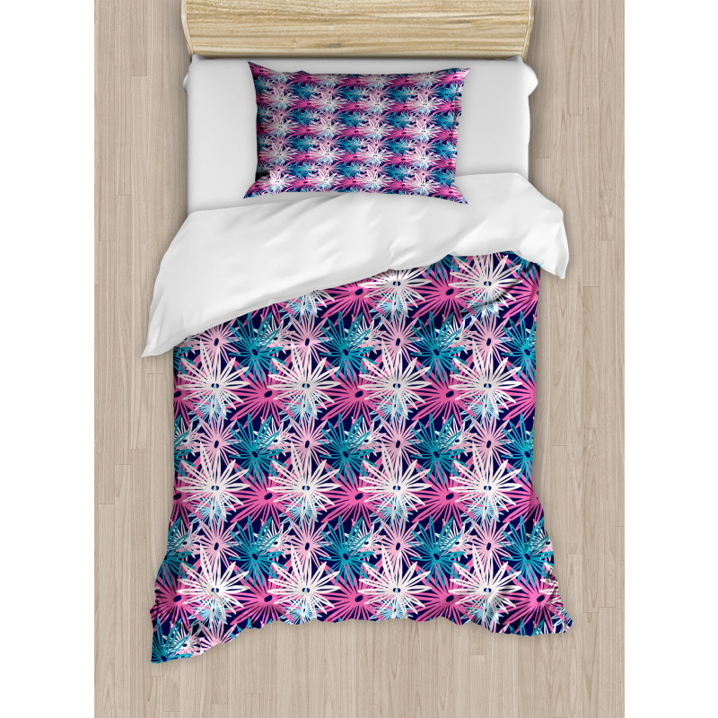 Overlapping Doodle Petals Duvet Cover Set