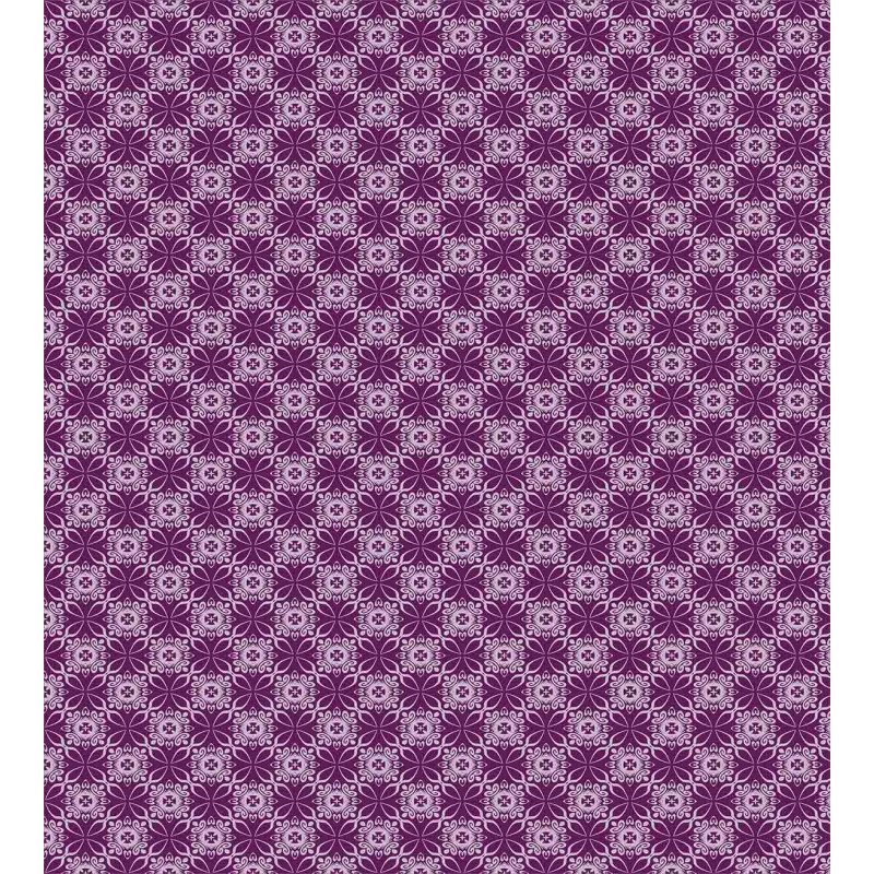 Floral Tiles Purple Tones Duvet Cover Set