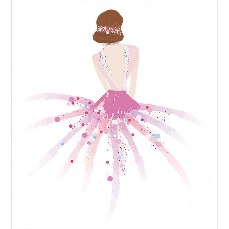 Glamour Model in Pink Dress Duvet Cover Set