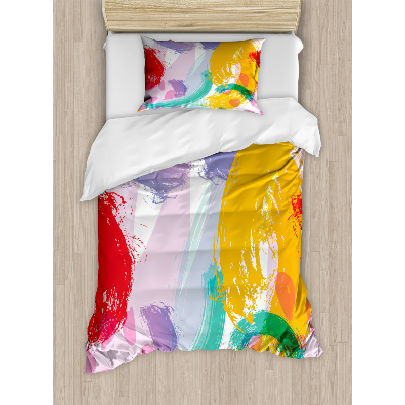 Watercolor Brushstrokes Duvet Cover Set