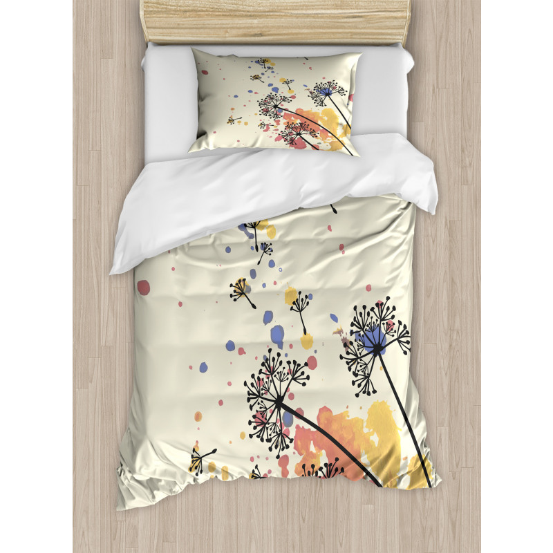 Blowball Seed Color Stain Duvet Cover Set